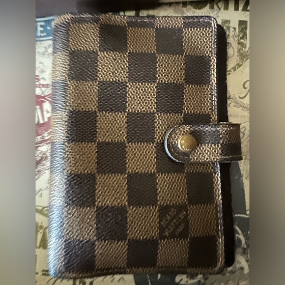 Louis Vuitton Brown Leather Agenda Damier with LV Box Gift - Picture 2 of 8